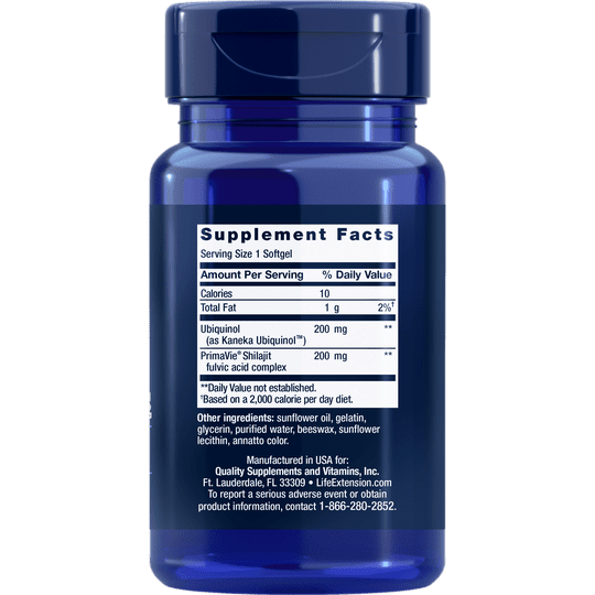 Life Extension Super Ubiquinol CoQ10 with Enhanced Mitochondrial Support 200mg 30softgels