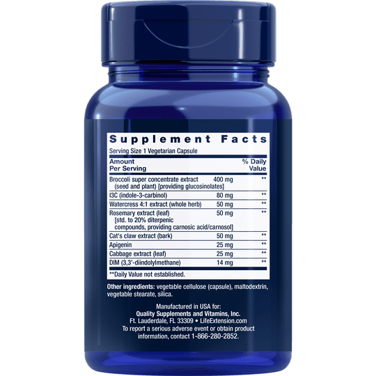 Life Extension Triple Action Cruciferous Vegetable Extract 60Vcaps