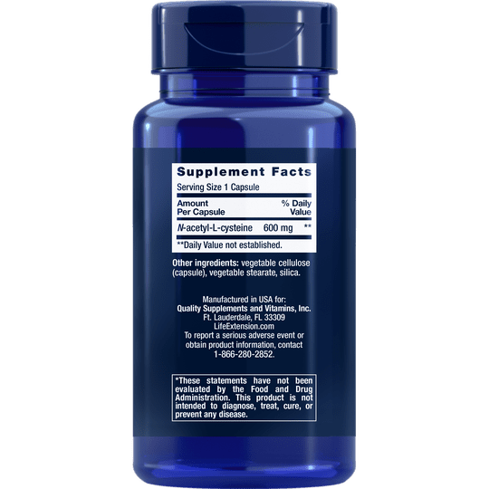Life Extension N-Acetyl-L-Cysteine 600mg (60 Caps)