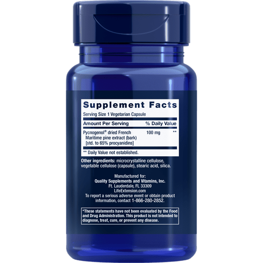 Life Extension Pycnogenol 100mg (60 Vcaps)