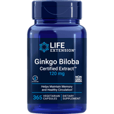 Life Extension Ginkgo Biloba Certified Extract 120mg 365Vcaps
