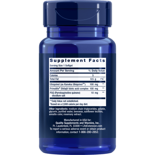 Life Extension Super Ubiquinol Coq10 WITH pqq 100MG 30Softgels