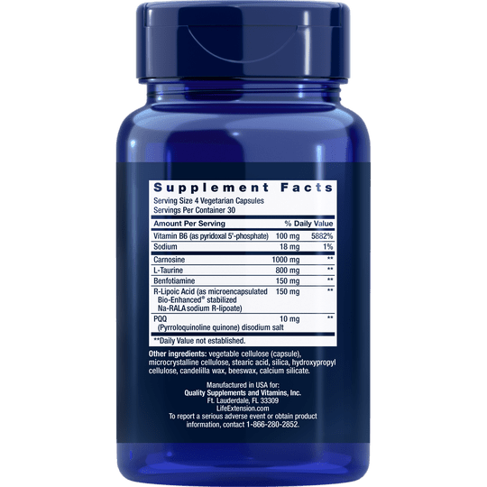 Life Extension Mitochondrial Energy Optimizer with PQQ (120 Vcaps)