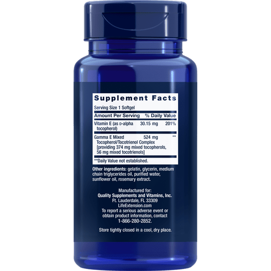 Life Extension Gamma E Mixed Tocopherols & Tocotrienols 60softgels