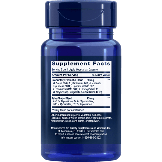 Life Extension Florassist GI With Phage Technology 30 Liquid Vcaps