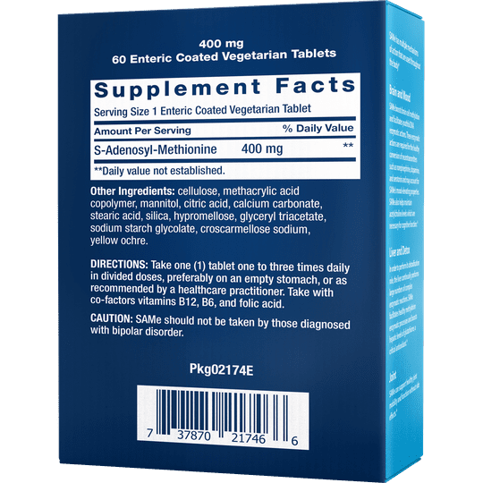 Life Extension SAMe 400mg (60 Enteric-Coated VTabs)