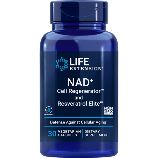Life Extension NAD+ Cell Regenerator and Resveratrol Elite 30Vcaps