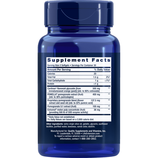 Life Extension Endothelial Defense Pomegranate Plus 60Softgels