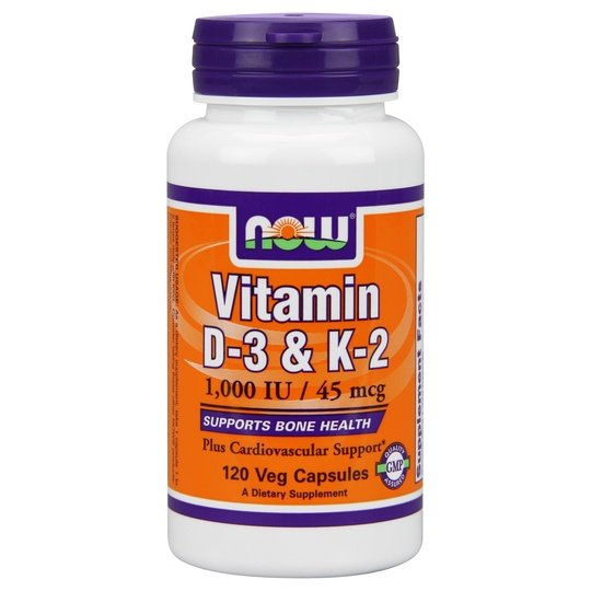 NOW Vitamin D3 & K2 1000iu/45mcg