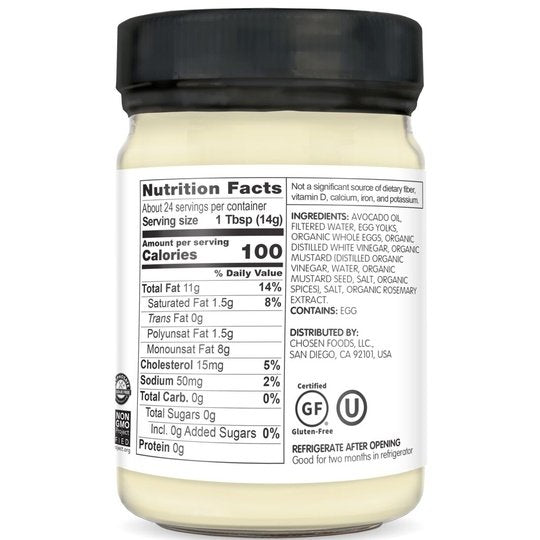 Chosen Foods Avocado Oil Mayo 12 fl oz