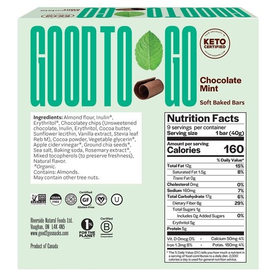 Good To Go Keto Soft Baked Bar