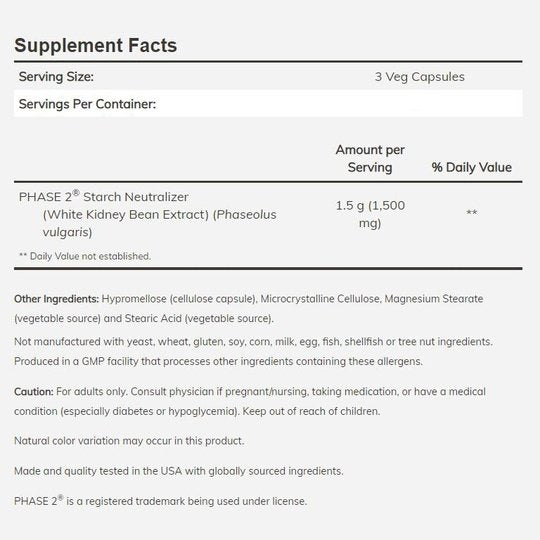NOW Phase-2 Starch Neutralizer
