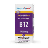 Superior Source No Shot Methylcobalamin B-12 2500 mcg MicroLingual® Instant Dissolve Tablets