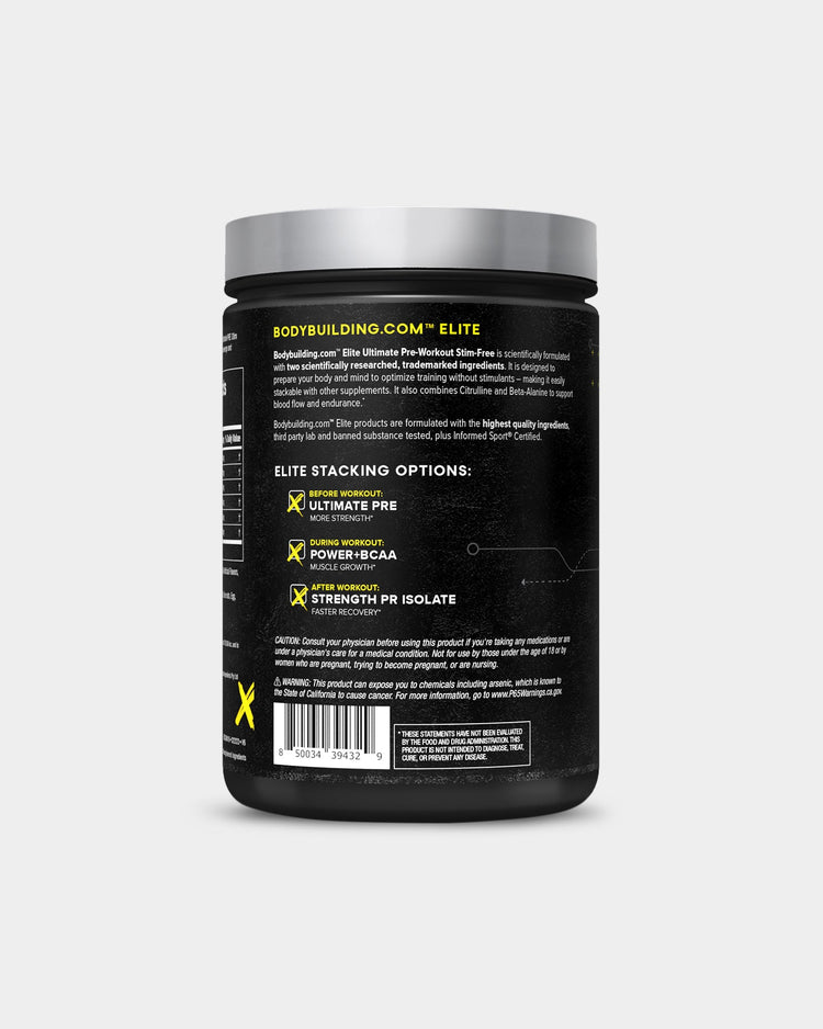 Bodybuilding.com ELITE Ultimate PRE Stim Free Pre-Workout
