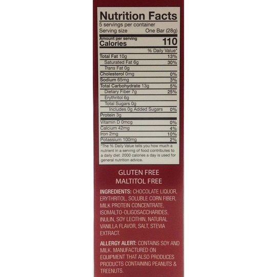 Healthsmart ChocoRite Solid Chocolate Bars