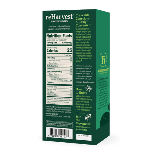 reHarvest Provisions Smoothie Pops - Super Greens