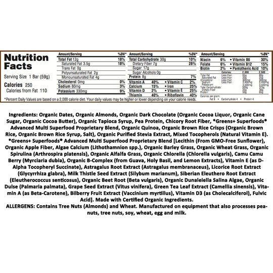 Greens Plus Plusbar Energy Bars