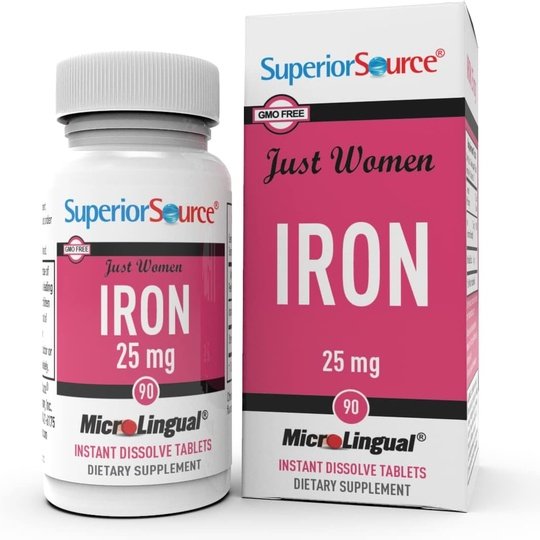 Superior Source Just Women Iron 25mg MicroLingual® Instant Dissolve Tablets