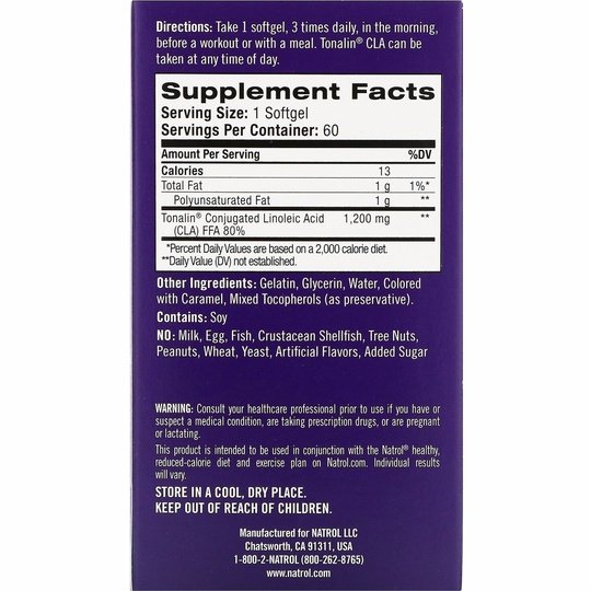 Natrol Tonalin CLA-1200 90 softgels