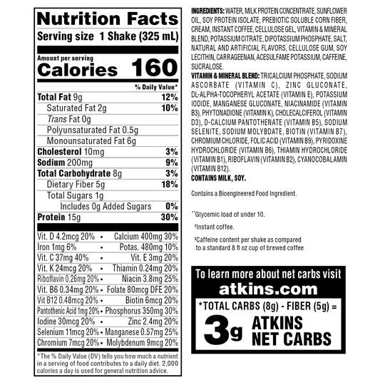 Atkins Nutritionals Iced Coffee Ready-to-Drink Protein Shakes
