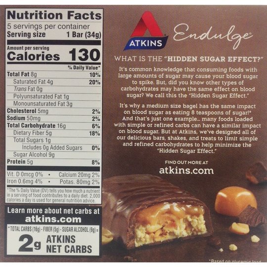 Atkins Nutritionals Endulge Candy Bars