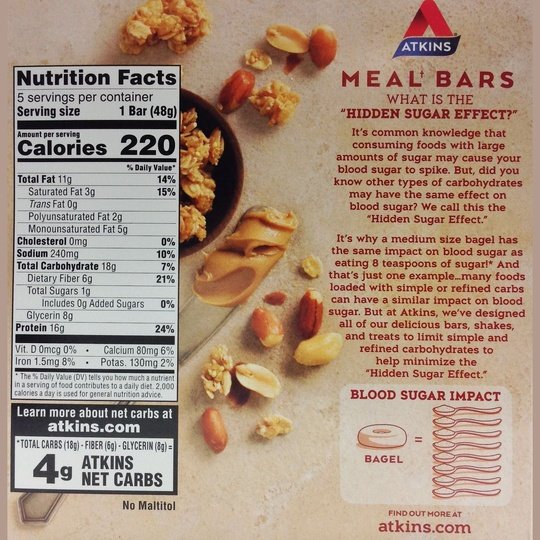 Atkins Nutritionals Meal Bars (5 bars)
