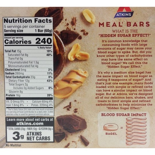 Atkins Nutritionals Meal Bars (5 bars)