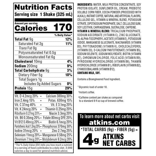Atkins Nutritionals Iced Coffee Ready-to-Drink Protein Shakes