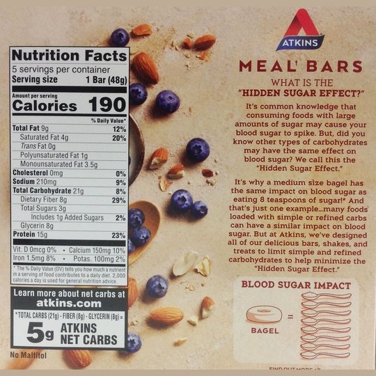 Atkins Nutritionals Meal Bars (5 bars)