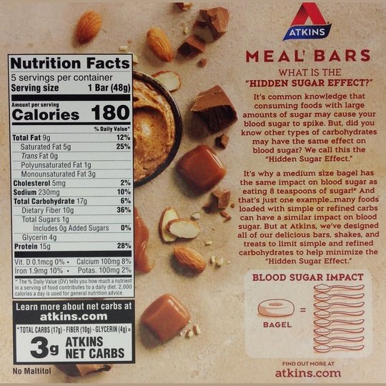 Atkins Nutritionals Meal Bars (5 bars)