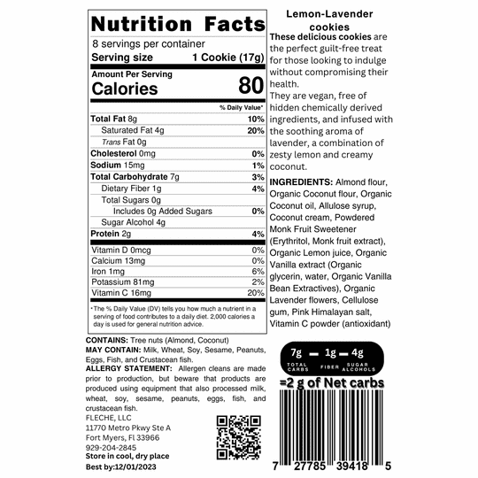 Flèche Healthy Treats Sugar-Free Cookies