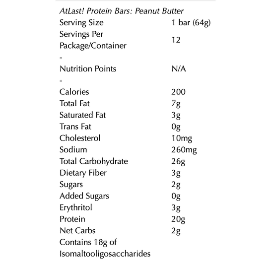 Healthsmart At Last! Uncoated Protein Bars