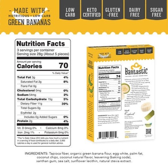 Bantastic Brownie Thin Crisps Snack by Natural Heaven - Coconut