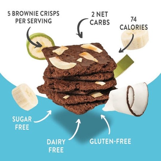 Bantastic Brownie Thin Crisps Snack by Natural Heaven - Coconut