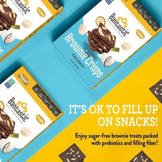 Bantastic Brownie Thin Crisps Snack by Natural Heaven - Coconut
