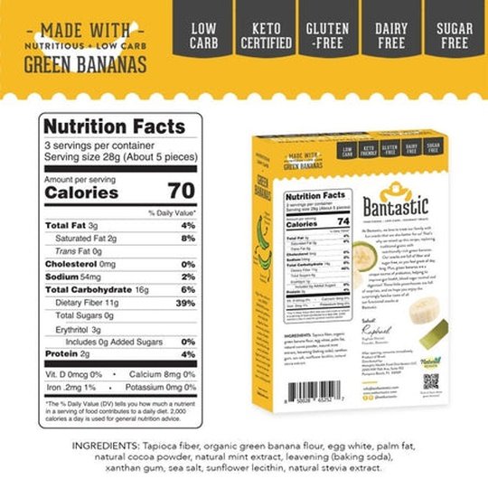 Bantastic Brownie Thin Crisps Snack by Natural Heaven - Mint Chocolate