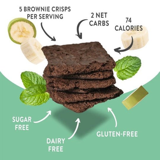 Bantastic Brownie Thin Crisps Snack by Natural Heaven - Mint Chocolate