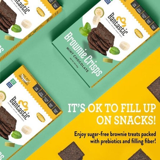 Bantastic Brownie Thin Crisps Snack by Natural Heaven - Mint Chocolate