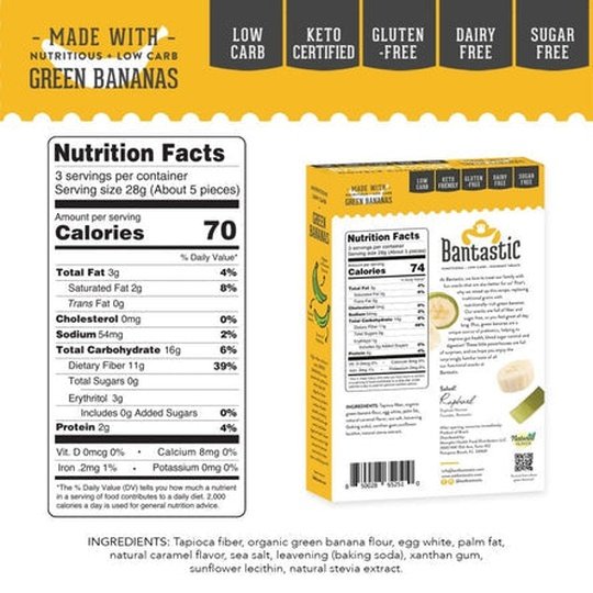 Bantastic Brownie Thin Crisps Snack by Natural Heaven - Salted Caramel