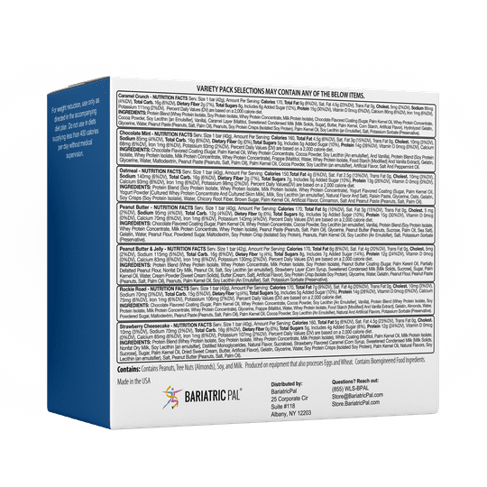 BariatricPal High Protein Bars - Variety Pack