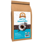 Alex's Low Acid Organic Coffee™ - Half Caff Fresh Ground (5lbs)