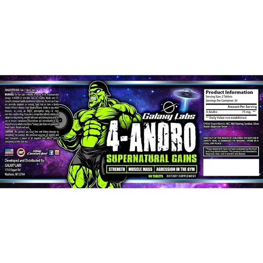 Galaxy Labs 4-Andro Supernatural Gains (60 Tabs)