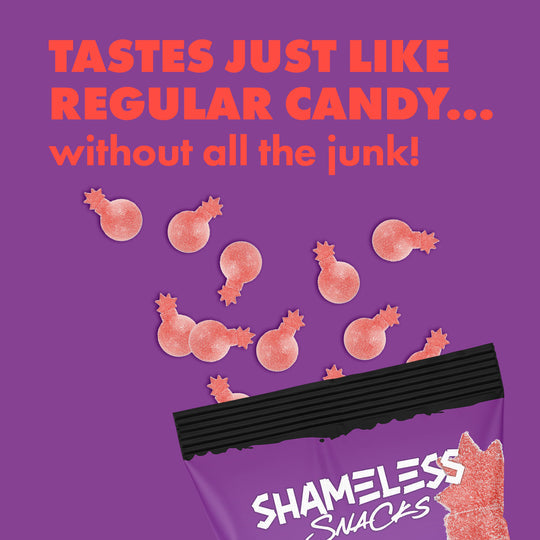 Gummy Candy by Shameless Snacks - Super Sour Cherry Bomb