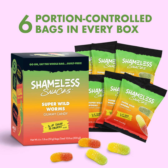 Gummy Candy by Shameless Snacks - Super Wild Worms
