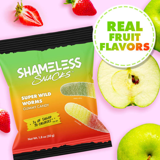 Gummy Candy by Shameless Snacks - Super Wild Worms