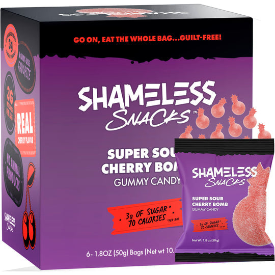 Gummy Candy by Shameless Snacks - Super Sour Cherry Bomb