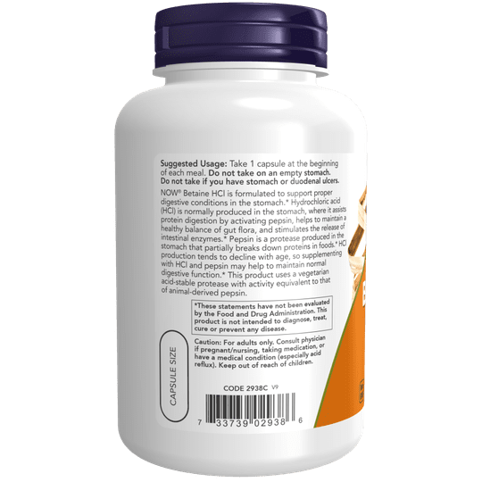 Now Betaine HCI 648 MG