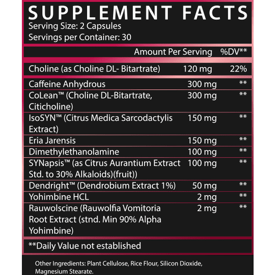 Inspired Nutraceuticals 3MB3R Stimulant Burner (60 Caps)