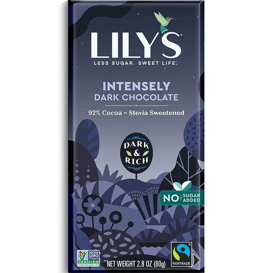 Lily's Sweets No Sugar Added 92% Dark Chocolate Bars