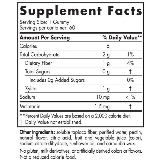 Zero Sugar Melatonin Gummies by Nordic Naturals